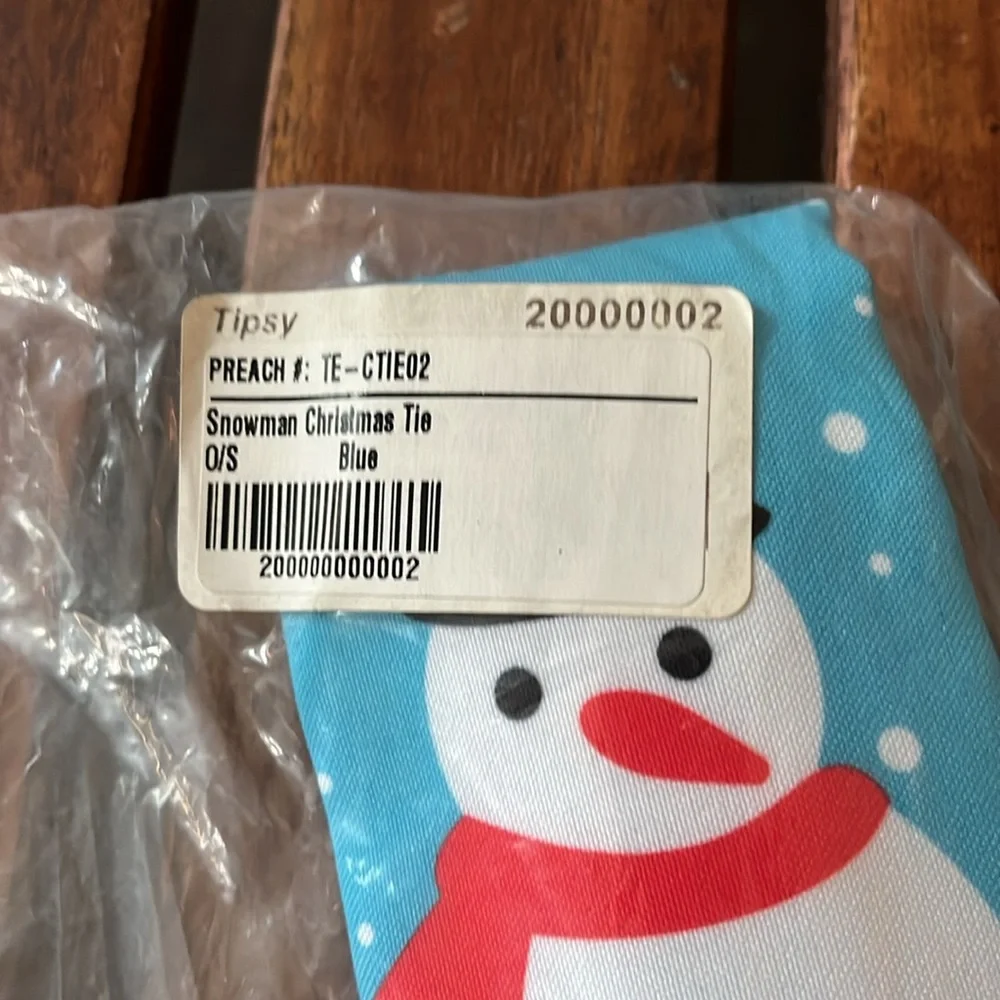 Tipsy Elves‎ snowman standard tie new in bag